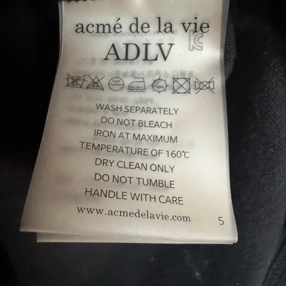 Black ACNE DE LA VIE ADLV Black Teddy Cotton Oversized Graphic Tee Mens1 Med/Lg - Picture 11 of 12